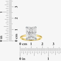Bridal Addiction (E-F / Vs1-Vs2) Womens 4 1/7 Ct. T.W. Lab Grown White Diamond 14K Gold Rectangular Solitaire Engagement Ring