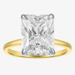 Bridal Addiction (E-F / Vs1-Vs2) Womens 4 1/7 Ct. T.W. Lab Grown White Diamond 14K Gold Rectangular Solitaire Engagement Ring