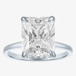 Bridal Addiction (E-F / Vs1-Vs2) Womens 4 1/7 Ct. T.W. Lab Grown White Diamond 14K Gold Rectangular Solitaire Engagement Ring