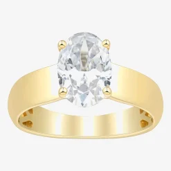 Bridal Addiction (H-I / Si1-Si2) Womens 2 CT. T.W. Lab Grown White Diamond 14K Gold Oval Solitaire Engagement Ring