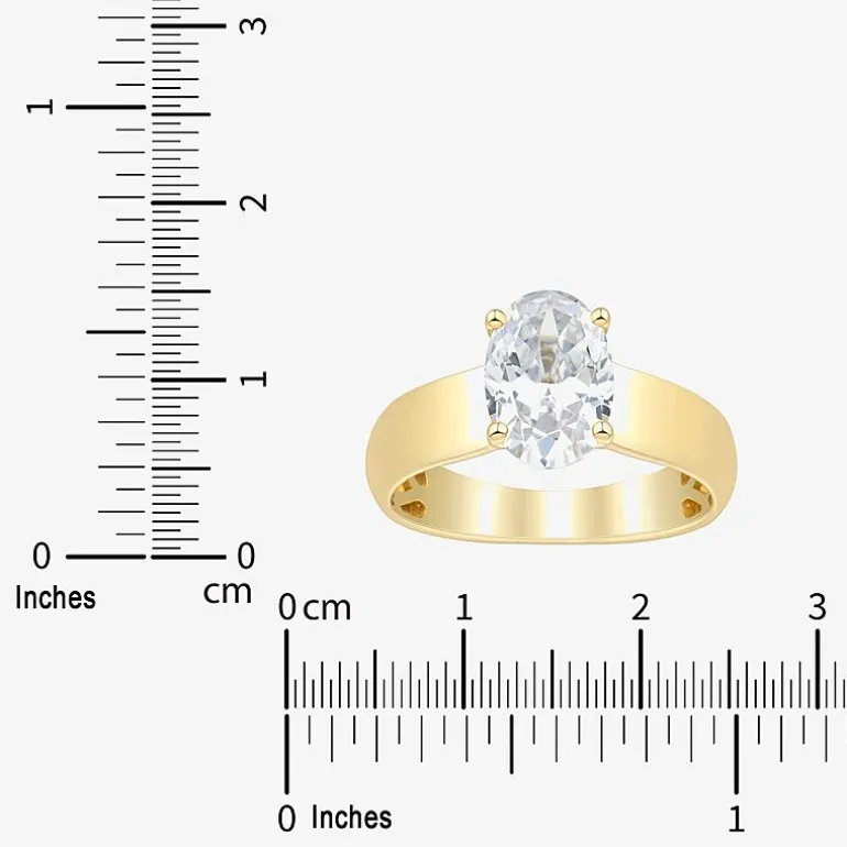 Bridal Addiction (H-I / Si1-Si2) Womens 2 CT. T.W. Lab Grown White Diamond 14K Gold Oval Solitaire Engagement Ring