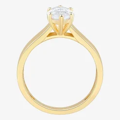 Bridal Addiction Womens 2 CT. T.W. Lab Grown White Diamond 14K Gold Marquise Solitaire Engagement Ring