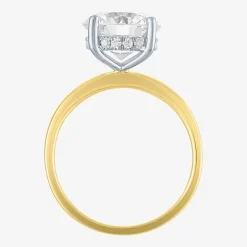 Bridal Addiction Womens 4 1/7 Ct. T.W. Lab Grown White Diamond 14K Gold Oval Solitaire Engagement Ring