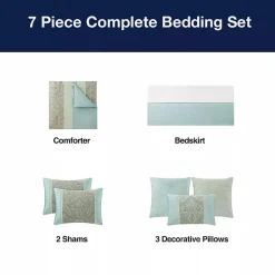 Broadhaven Sterling 7-pc. Embellished Embroidered Comforter Set