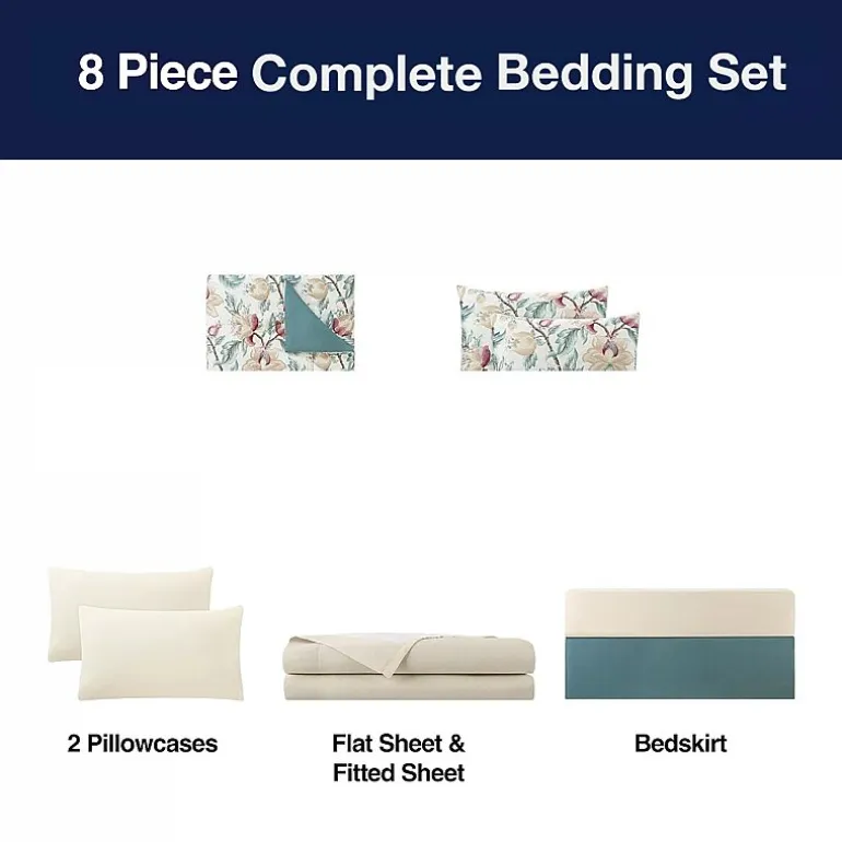 Broadhaven Warrington 8-pc. REVERSIBLE Complete Bedding Set with Sheets
