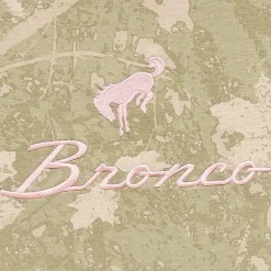 Bronco Camo Tee Womens Juniors Crew Neck Short Sleeve Oversized Graphic T-Shirt