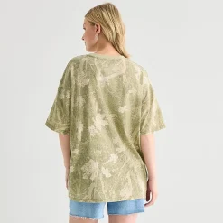 Bronco Camo Tee Womens Juniors Crew Neck Short Sleeve Oversized Graphic T-Shirt