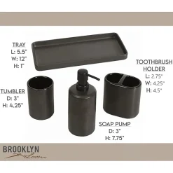 Brooklyn Loom Eli Bronze 4-pc. Bath Accessory Sets