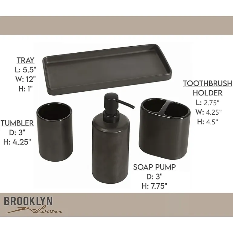 Brooklyn Loom Eli Bronze 4-pc. Bath Accessory Sets