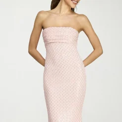 B. Smart Womens Juniors Draped Neck Sleeveless Beaded Bodycon Dress