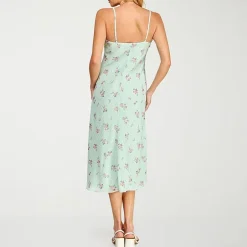 B. Smart Womens Juniors Sleeveless Floral Midi Slip Dress