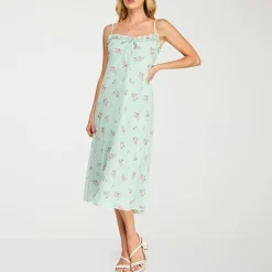 B. Smart Womens Juniors Sleeveless Floral Midi Slip Dress