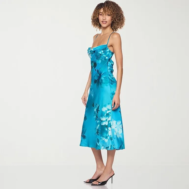 B. Smart Womens Juniors Sleeveless Floral Slip Dress