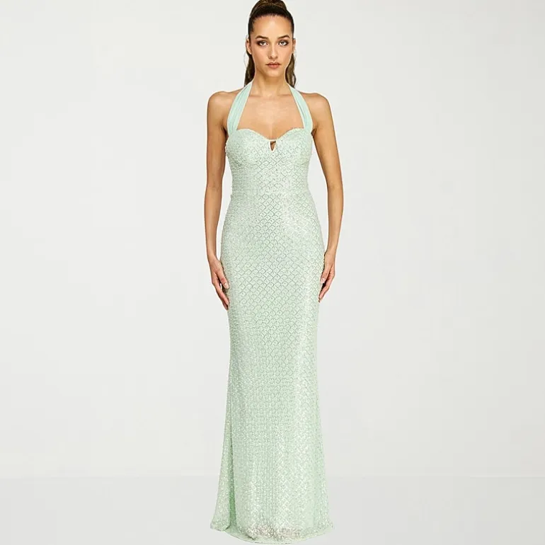 B. Smart Womens Juniors Sweetheart Neck Sleeveless Sequin Bodycon Dress