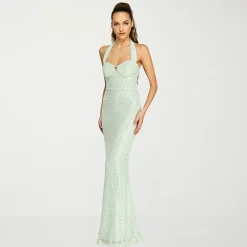 B. Smart Womens Juniors Sweetheart Neck Sleeveless Sequin Bodycon Dress