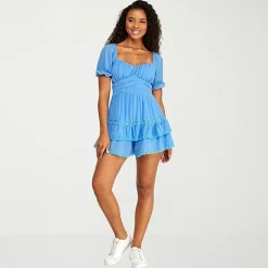 B. Smart Womens Short Sleeve Juniors Romper