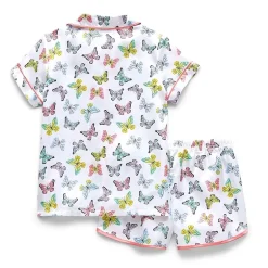 Btween Little & Big Kid Girls Satin Short Sleeve 2-pc. Pajama Set