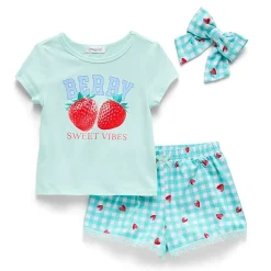 Btween Toddler Girls Round Neck Short Sleeve 2-pc. Pajama Set