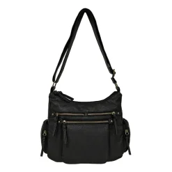 Bueno of California Elephant Large Washed Hobo Crossbody Bag