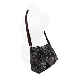 Bueno of California Medium Double Zip Crossbody Bag