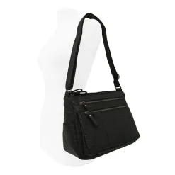 Bueno of California Medium Double Zip Crossbody Bag