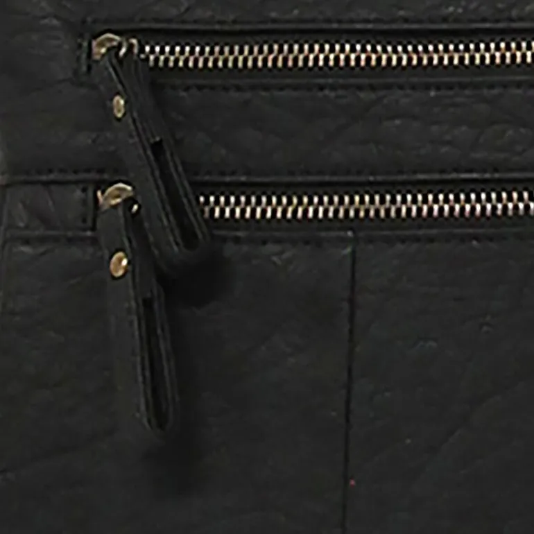 Bueno of California Medium Double Zip Crossbody Bag