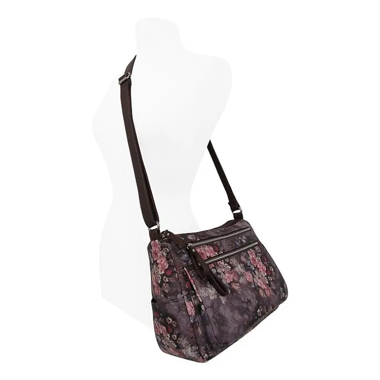 Bueno of California Medium Double Zip Crossbody Bag