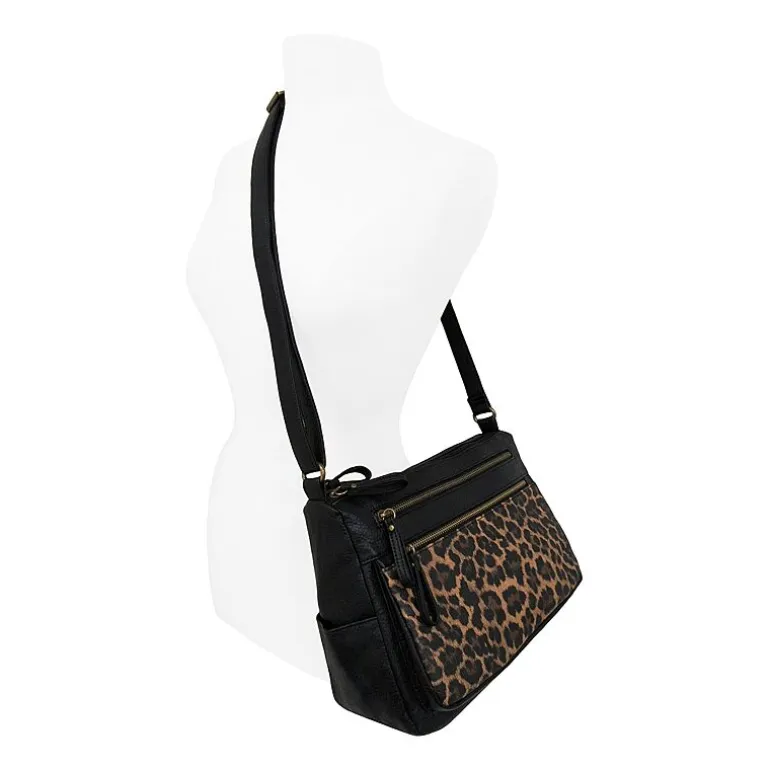 Bueno of California Medium Double Zip Crossbody Bag