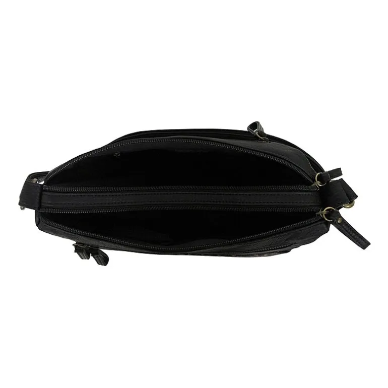 Bueno of California Medium Double Zip Crossbody Bag