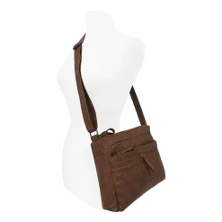 Bueno of California North South Zip Washed Crossbody Bag