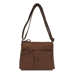 Bueno of California North South Zip Washed Crossbody Bag