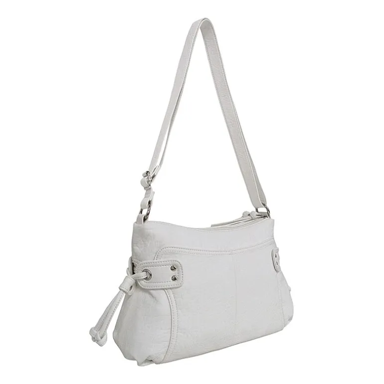 Bueno of California Pebble Washed Zip Front Crossbody Bag