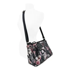 Bueno of California Washed Double Zip Crossbody Bag