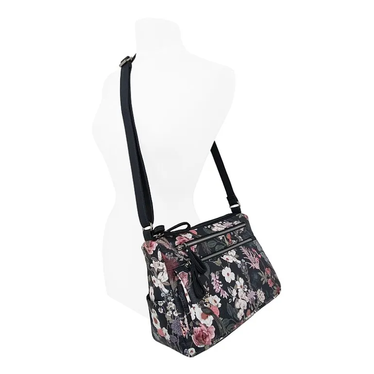 Bueno of California Washed Double Zip Crossbody Bag