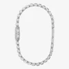 Bulova Box Set Bul Crystal Womens Silver Tone Stainless Steel 2-pc. Watch Boxed Set 96x168