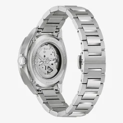 Bulova Classic Bul Mens Automatic Silver Tone Stainless Steel Bracelet Watch 96b484