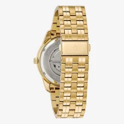 Bulova Classic Mens Automatic Gold Tone Stainless Steel Bracelet Watch 97a132