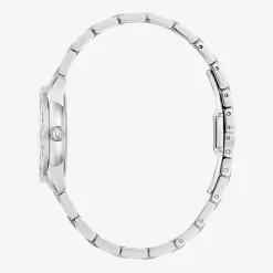 Bulova Classic Sutton Womens Diamond Accent Silver Tone Stainless Steel Bracelet Watch 96r253