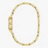Bulova Crystal Womens Crystal Accent Gold Tone Stainless Steel Bracelet Watch 98l325