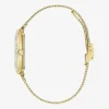Bulova Crystal Womens Crystal Accent Gold Tone Stainless Steel Strap Watch 98l321