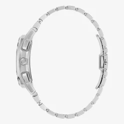 Bulova Curv Mens Chronograph Silver Tone Stainless Steel Bracelet Watch 96k117