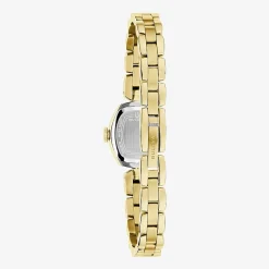 Bulova Goddess Of Time Womens Gold Tone Stainless Steel Bracelet Watch 97l201