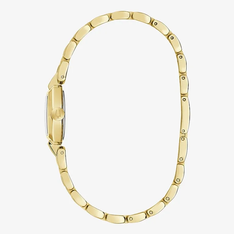 Bulova Goddess Of Time Womens Gold Tone Stainless Steel Bracelet Watch 97l201