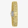 Bulova Goddess Of Time Womens Gold Tone Stainless Steel Bracelet Watch 97p184