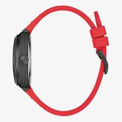 Bulova Maquina Mens Automatic Red Strap Watch 98a341