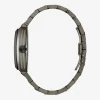 Bulova Maquina Mens Automatic Gray Stainless Steel Bracelet Watch 98a321