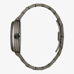 Bulova Maquina Mens Automatic Gray Stainless Steel Bracelet Watch 98a321