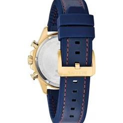 Bulova Marine Star Mens Blue Leather Strap Watch 97b168