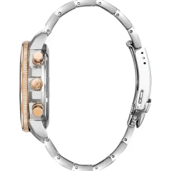 Bulova Marine Star Mens Silver Tone Stainless Steel Bracelet Watch 98b301