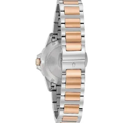 Bulova Marine Star Womens Diamond Accent Two Tone Bracelet Watch 98r234